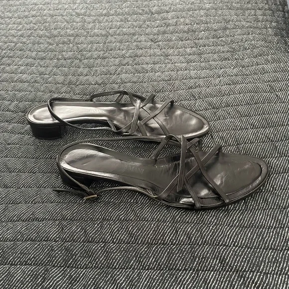 Giorgio Armani Black Strappy Sandals - Picture 8 of 12